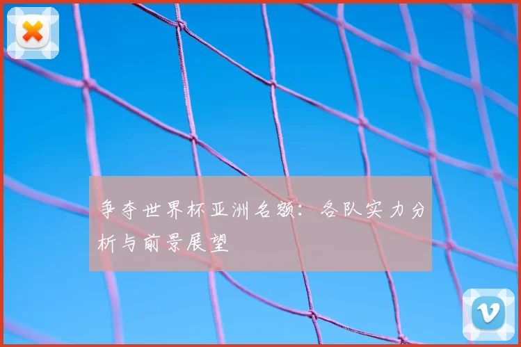 争夺世界杯亚洲名额:各队实力分析与前景展望